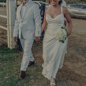 MONIQUE LHUILLIER WEDDING DRESS BRIDAL SLIP DRESS